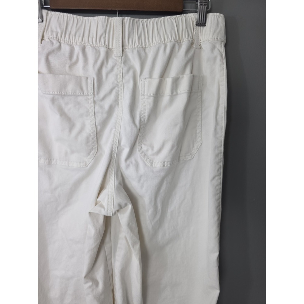 Sonoma Pants Womens Khaki Sailor Cropped Size 10 White/Ivory 30x25 High Waist - Picture 12 of 13